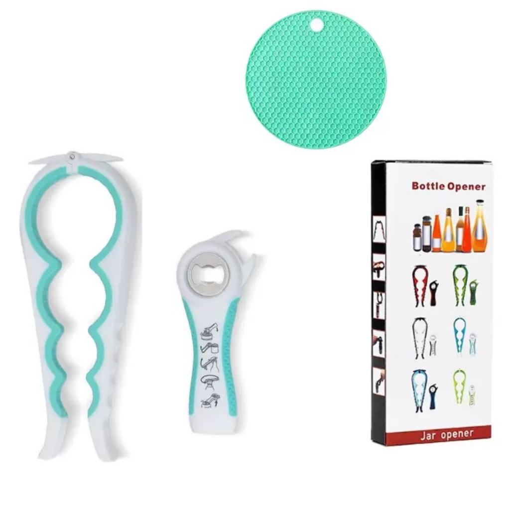 HOMZY Открывалка для консервов Многофункциональная Четыре в одном Открывалка для бутылок с напитками Открывалка для крышек Четырехпозиционная открывалка для консервов Противоскользящая открывалка для крышек