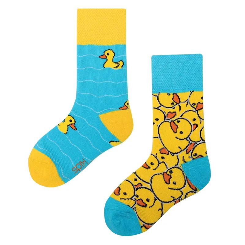 AB Новые детские носки в стиле родитель-ребенок для мальчиков и девочек, красочные, милые, мультяшные, модные, спортивные, детские, средней длины, хлопковые