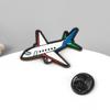 Creative Cartoon Airplane Lapel Pin Funny Letter Aircraft Brooch Metal Enamel Badge  Backpack Decor