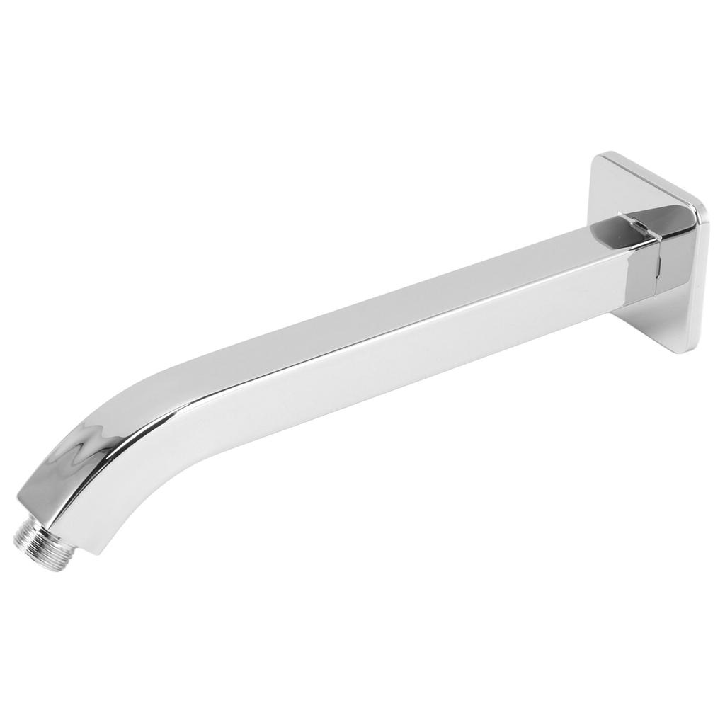 Shower Head Arm Square Brass Wall Mounted Rustproof 10in Shower Head Extension Arm for Bathroom