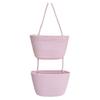 2/3 Layered Wall Mount Organizer Foldable Door Storage Pouch Practical Rope Woven Basket  Kitchen
