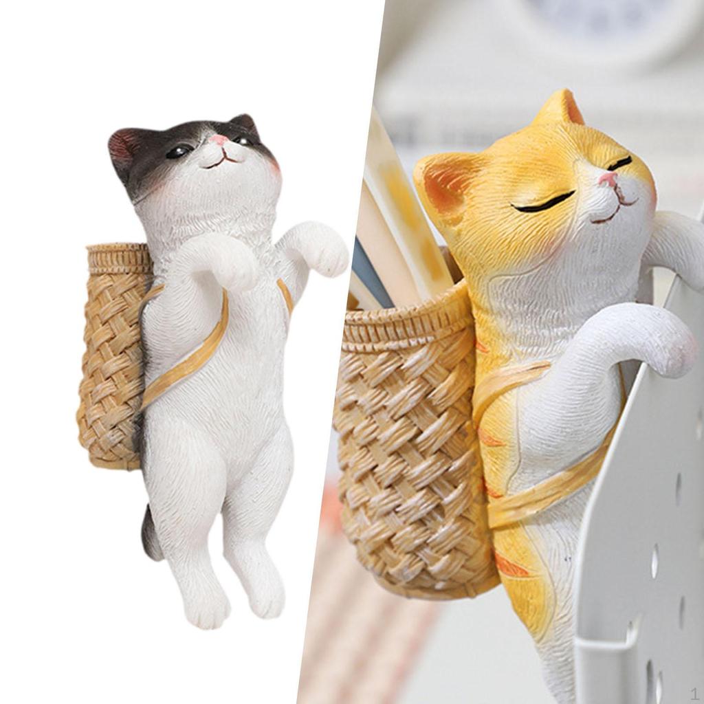 Очаровательная скульптура кота для подвесных горшков — причудливый декор сада