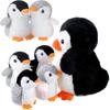 Набор из 7 плюшевых игрушек-пингвинов Набитые животные Пингвины Подарки на День святого Валентина Игрушки из зоопарка с мамой и маленьким детенышем Реалистичные детеныши животных для подарка Рождество