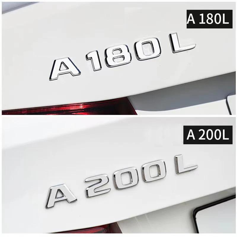 Car Trunk Letters Logo Emblem Badge Decals Sticker For A Class A35 A45 A200 A220 A250 A260 4Matic W169 W176 W177