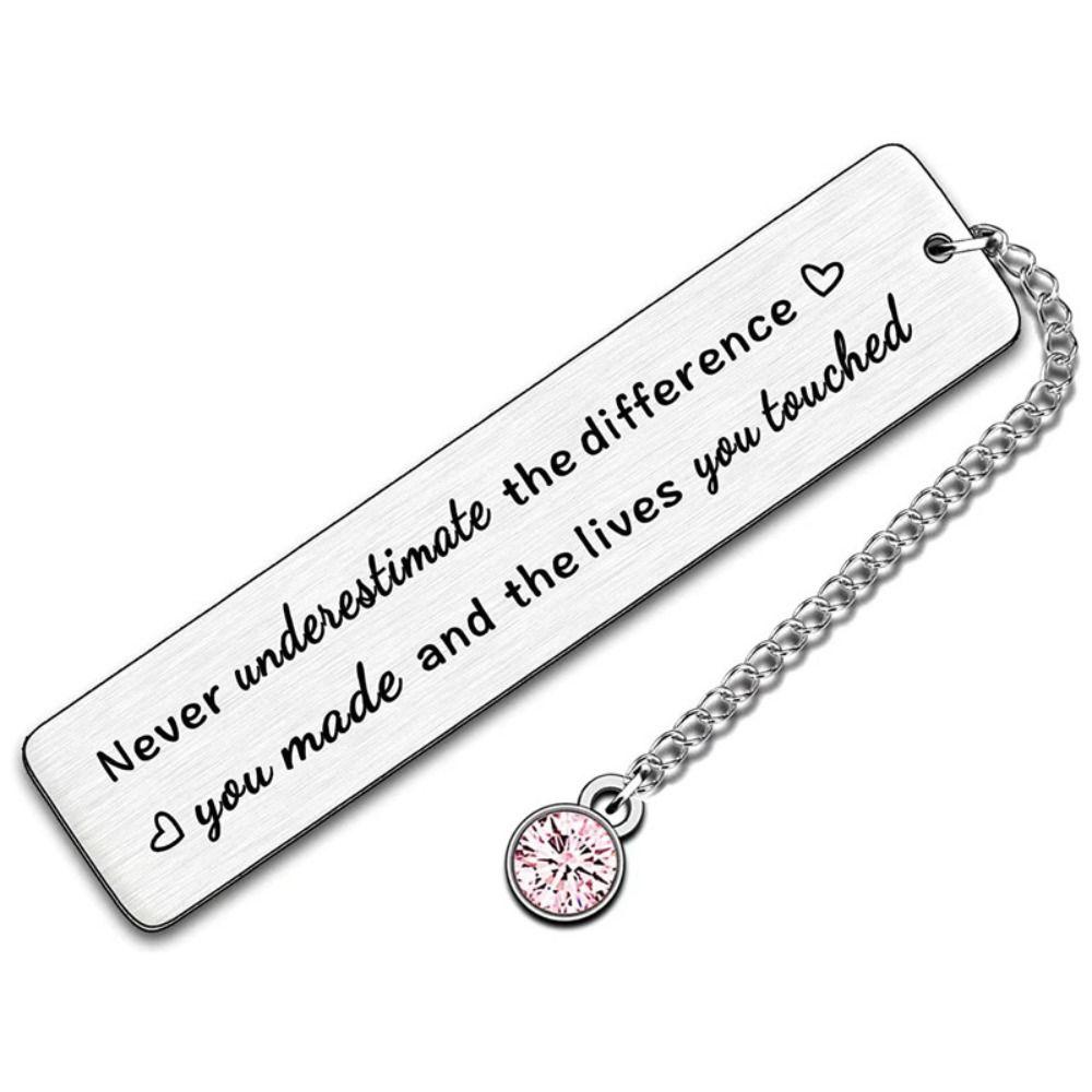 Спасибо Вдохновляющие металлические закладки с подвеской Закладки для помощников учителей Подарки для помощников учителей Закладки для детских садов