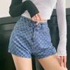 Винтажные джинсовые шорты с высокой талией, женские свободные прямые широкие хлопковые брюки, модная весна-лето
