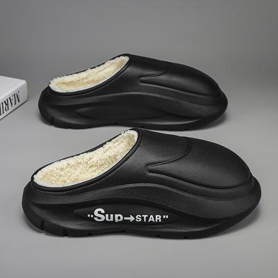 Зимние тапочки для мужчин, для дома и отдыха, модные, универсальные, для улицы, молодежные, водонепроницаемые, износостойкие, обувь для пар из ЭВА