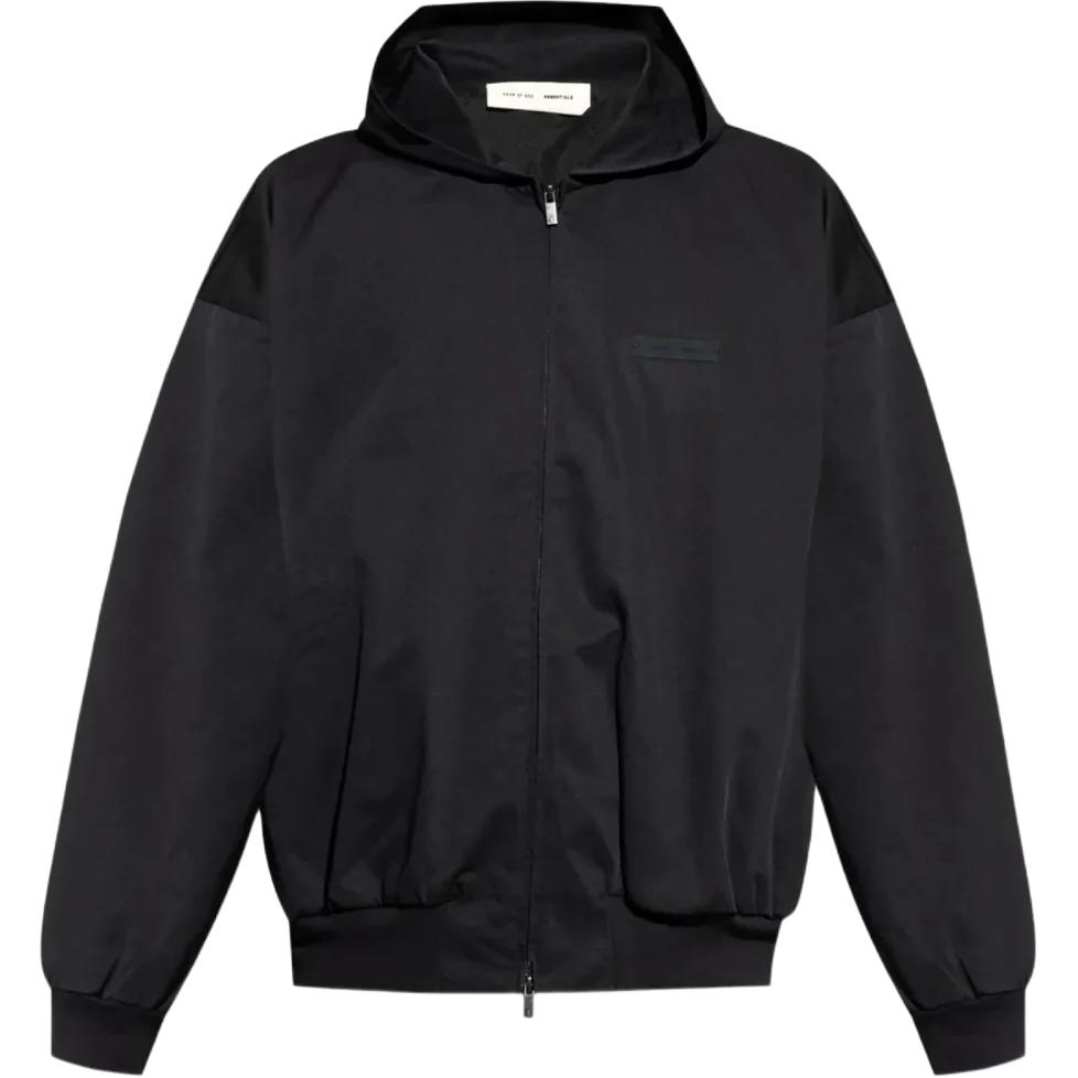 Fear of God Essentials Twill Hooded Bomber Jet Black Men's