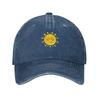 Кепка бейсбольная ковбойская джинсовая Sun Face Vintage Dad Hat для мужчин и женщин Регулируемая кепка Joker Casquette