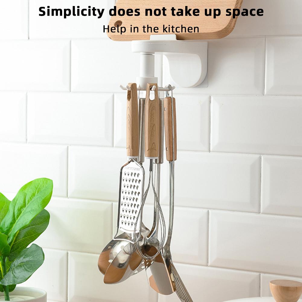 Кухонный поворотный держатель без сверления Органайзер-полка Для ванной