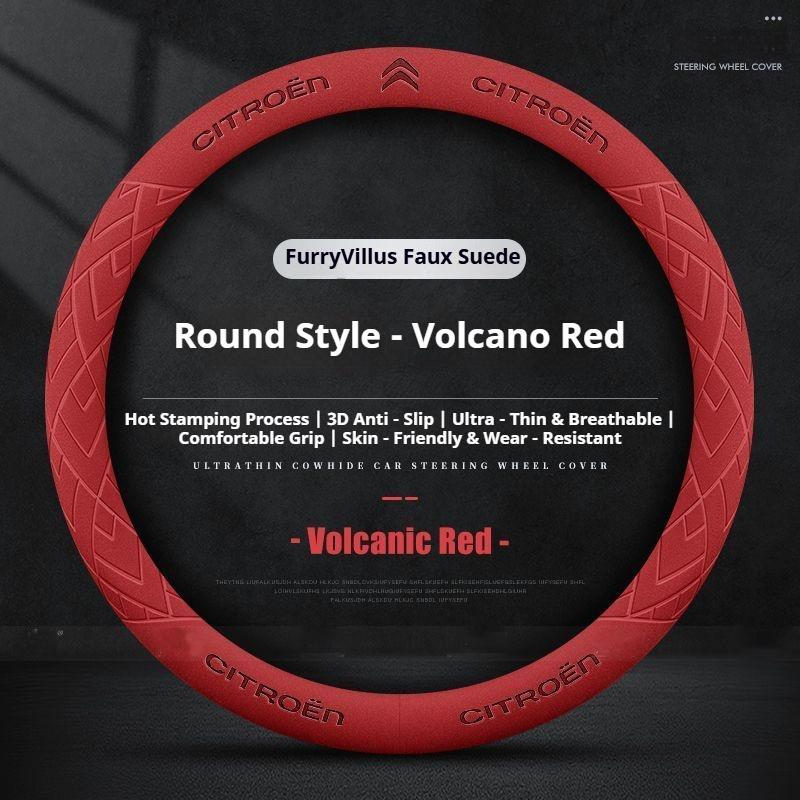YKGBU1 Breathable suede Steering Wheel Cover For Citroen C1 C2 C3 C4 C5 C6 C4L Berlingo Picasso Aircross Sega Ely See Auto Accessories