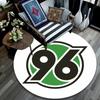 Круглый ковер с принтом ФК «Ганновер 96», Нескользящий моющийся круглый ковер для гостиной, спальни, игровой комнаты, Декор для спортивных болельщиков, Подарок на праздник, день рождения