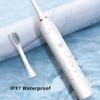 Ultrasonic Sonic Electric Toothbrush Rechargeable USB for Adults 6 Modes Smart Tooth Brushes IPX7 Waterproof 4 Replacement Heads