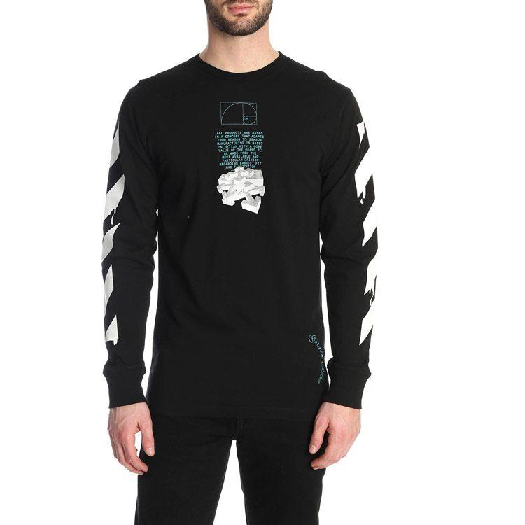 OFF WHITE Летняя коллекция 2020 Футболка мужская Черная OMAB001R201850051001