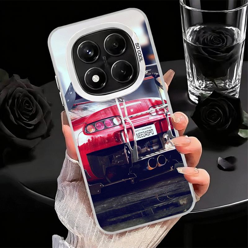 Япония JDM Спортивные Автомобили Тема Мягкий Чехол для Телефона для Xiaomi Redmi Note 13 14 15 Pro Plus 12S 12 11S 11 11T 10S 10 Ударопрочный Чехол Ba