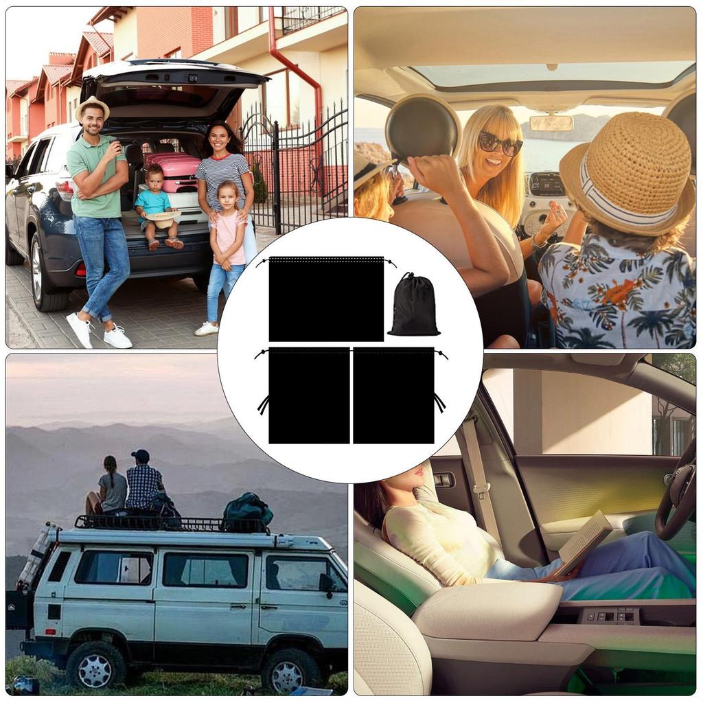 Car Window Shades UV Protection Window Drape Lightweight UV Protection Cover Light Blocking Sunshades Drapery For Road Trips