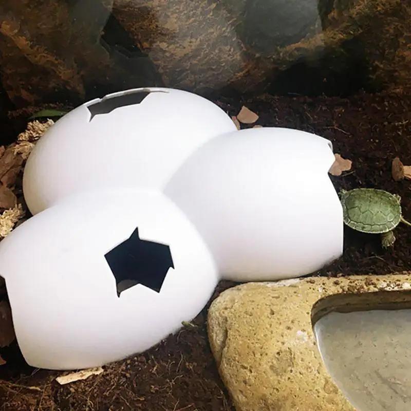 Vivid Reptile AndInsects Hiding Cave Animal Pet Shelter EggsShell Simulation Shape Rock Cave Decoration For Turtle Lizard Snake