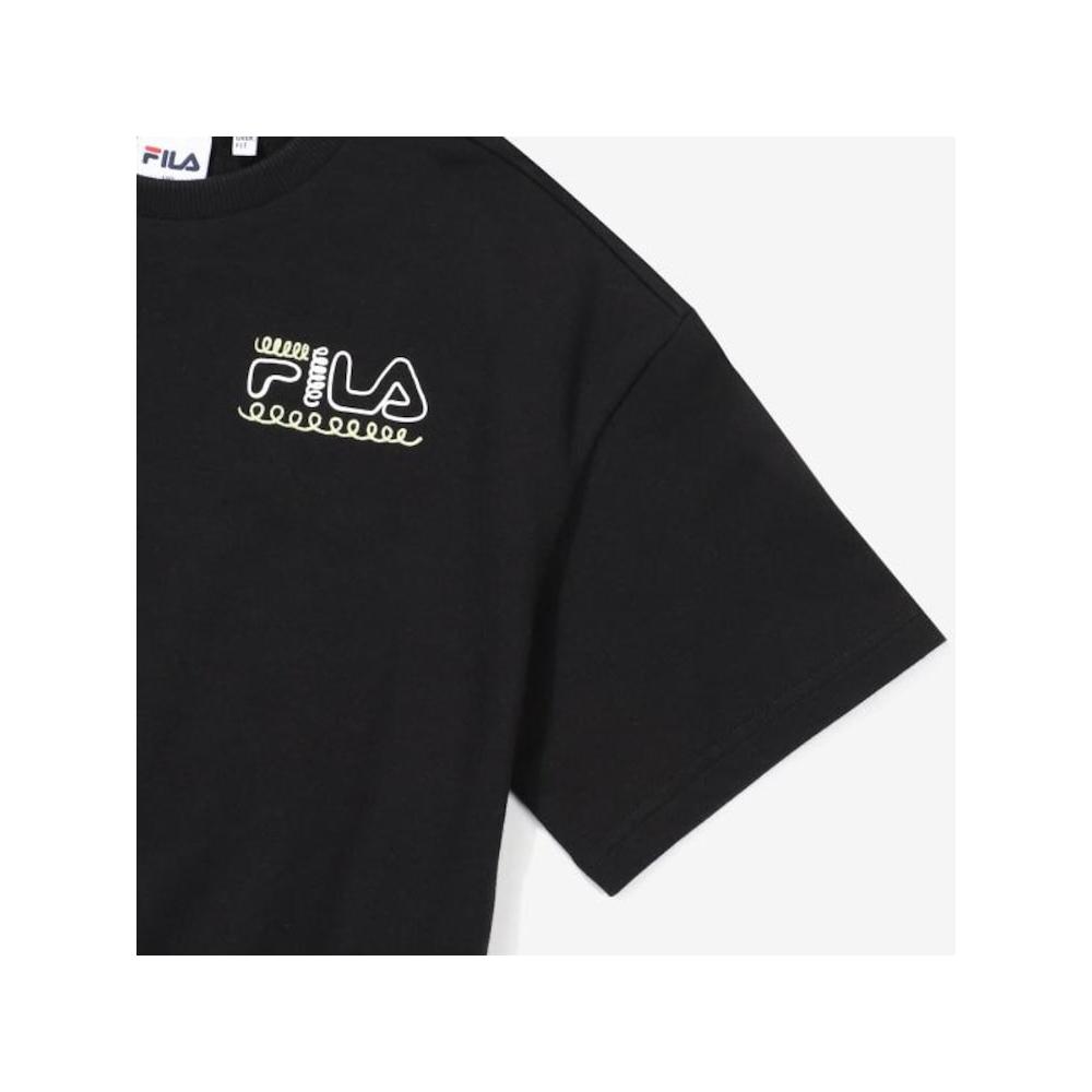[fila Kids] Zuri Short Sleeve Sweatshirt   Shorts Set Up  Fk2fsf2201x Blk  q0zFk2fsf2201xBlk