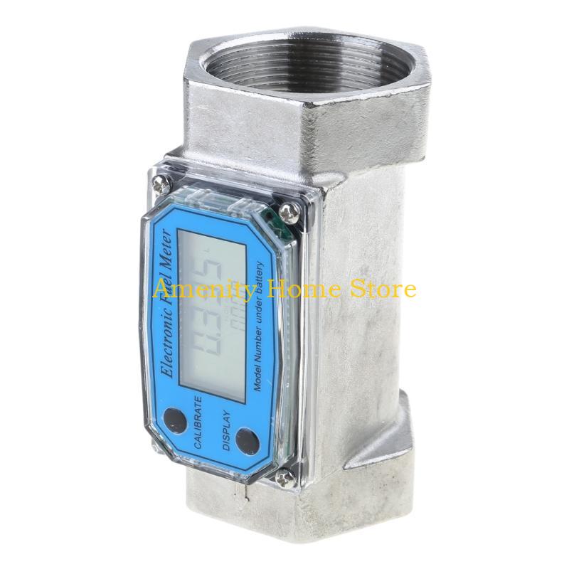 F26C Liquid Flow Sensor Meter for Fuel Water 1in/2in/2.5in/3in Electronic Turbine- Flow Meter Battery Operated(NOT Included)