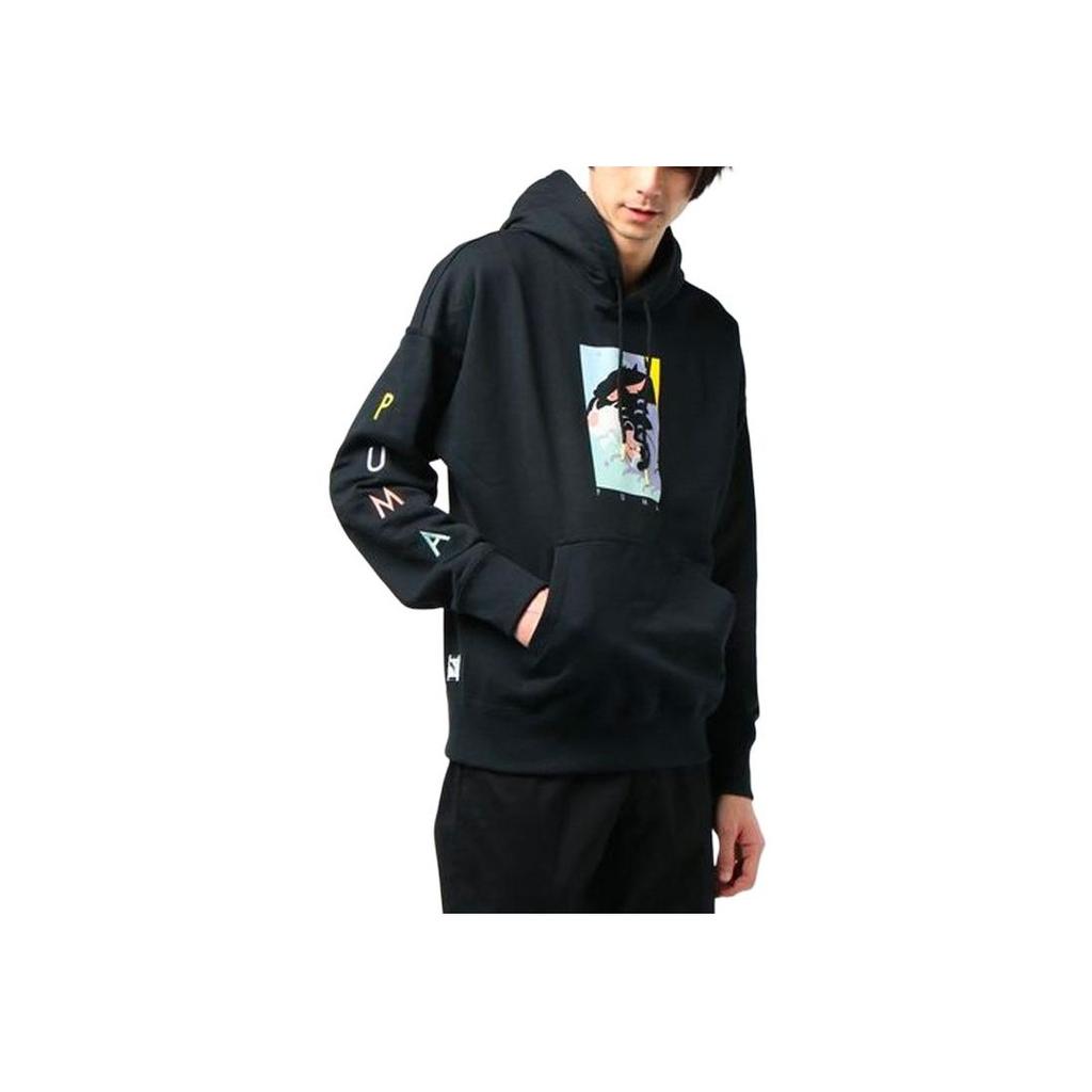 Puma Fierce Print Pullover Hoodie Men Hoodies Black 579093-01