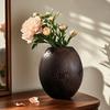 Handmade Flower Arrangement Retro Crafts Decorative Ellipse Design DIY Wood Living Room Home Art Decorations