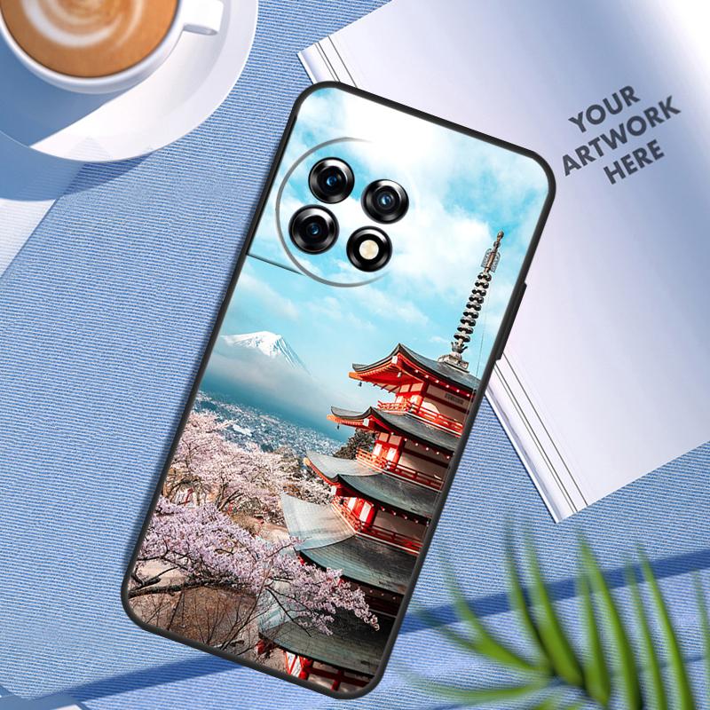 Японское искусство Храм Сакура Чехол для OnePlus Nord CE 5 3 4 Lite N20 N30 OnePlus 15 13 12 11 8 9 10 Pro 10T 13R 13T Чехол