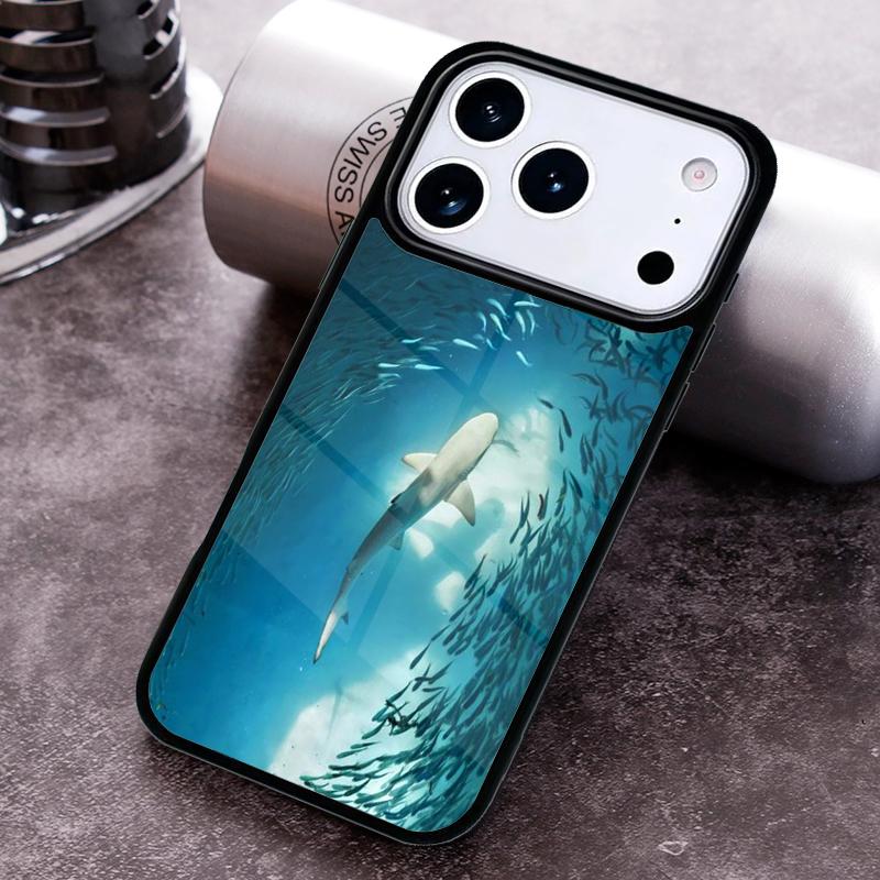 Чехол для телефона 'Морское Чудовище Акула Плавает' для iPhone 17 16 15 Pro Max Air 14 13 12 11 Plus Ударопрочный Чехол Capa