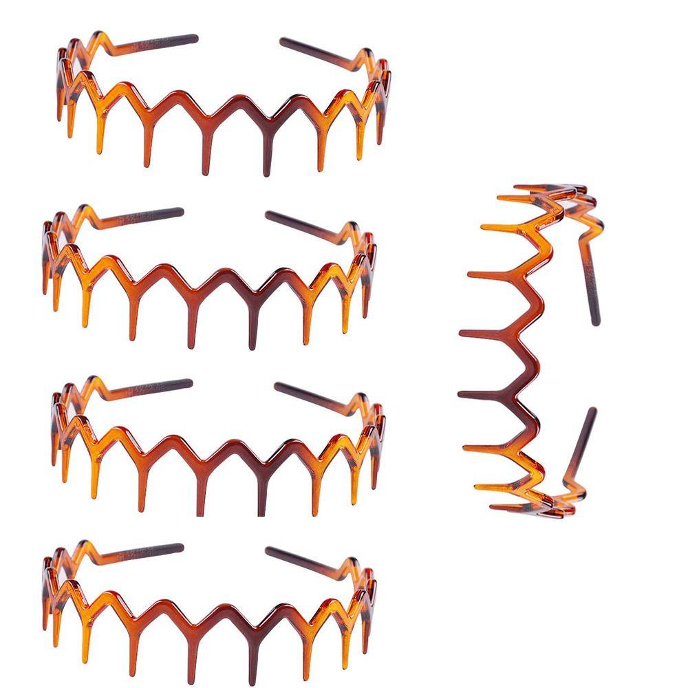 Makeup Headband for Washing Face Zigzag Hairband Headbands Plastic Wave Headband Teeth Hair Band