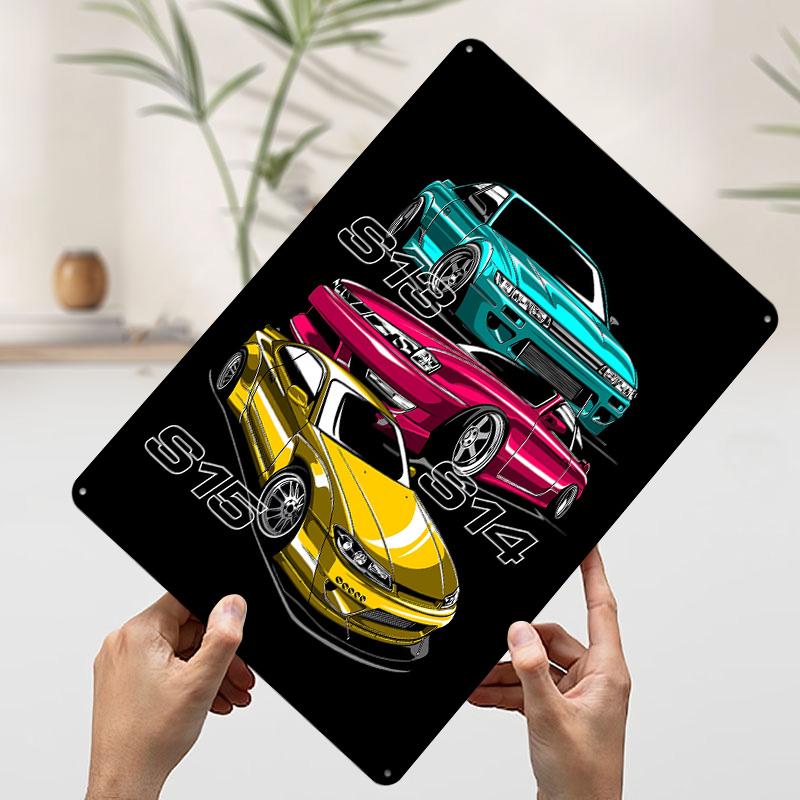 Спортивный автомобиль Silvia S13 Офисное украшение Игровое S14 Домашние украшения Аксессуары для бара Декор стола в доме Настенное искусство Фрески Интерьер