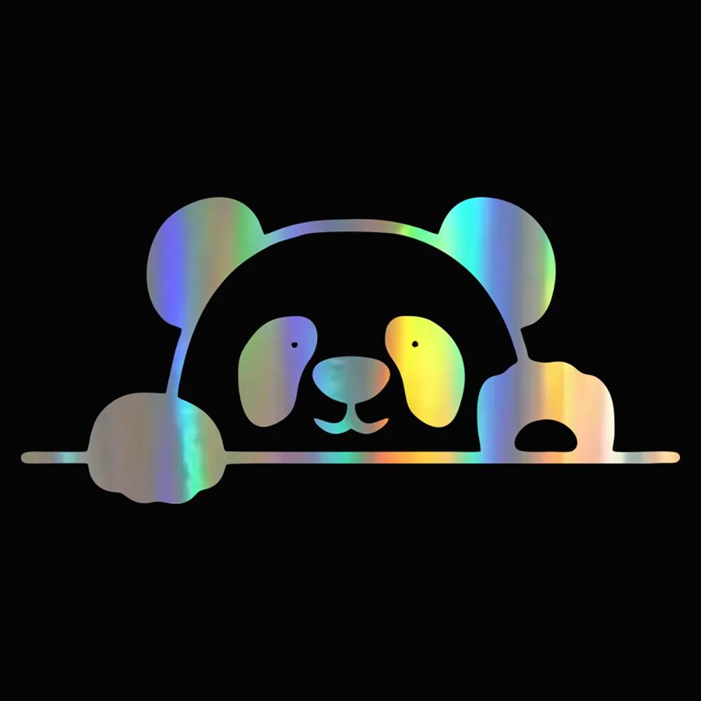 Наклейки на автомобиль Винил Панда Подглядывает Квадроцикл Креативная наклейка Милая Заглушка Царапина Холодильник Кондиционер Автоаксессуары Экстерьер