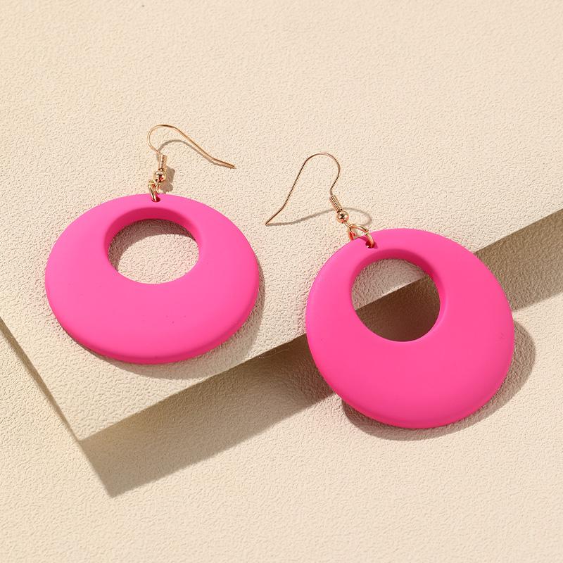 Новые модные большие серьги-подвески из акриловой смолы для женщин, длинные геометрические круглые серьги-подвески для девочек, корейские ювелирные изделия для путешествий