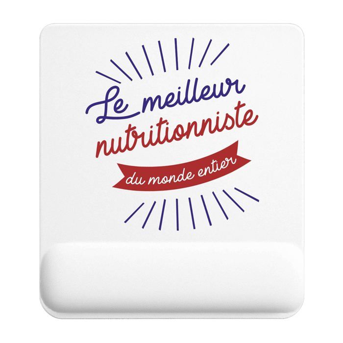 Tapis de souris - PLANETEE - Nutritionniste Meilleure Monde - 22 x 18 cm - Polyester/Caoutchouc 3 mm - Sublimation HD