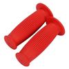 Nakira Мотоциклетные ручки, Руль мопеда, 22,2 мм, Комплект левая и правая, Резиновые F-типа (красный)