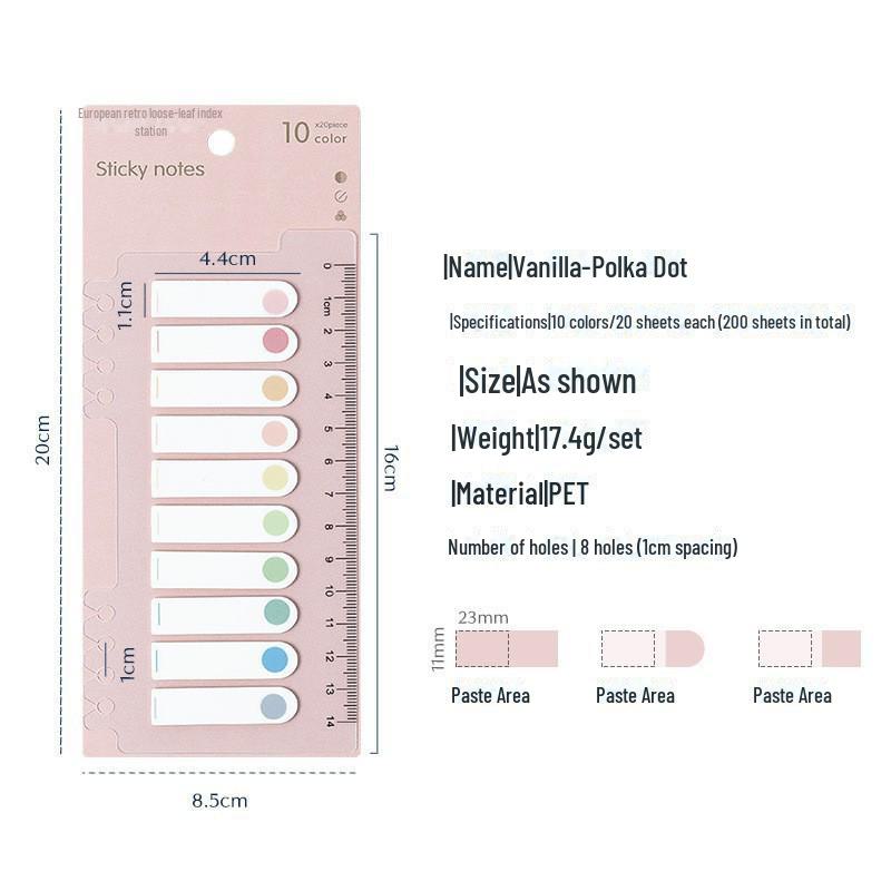 Прозрачная линейка и наклейки-указатели Morandi Marker для студентов