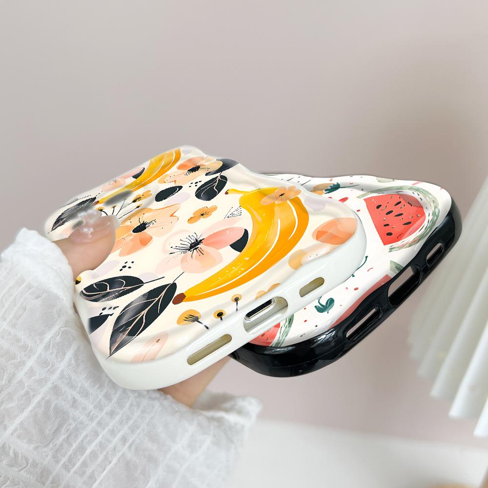 Мультяшный узор кремовая текстура чехол волнистый край мягкий силиконовый чехол для телефона OPPO Reno Realme OnePlus Vivo