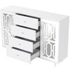 Kitchen Supplies Sideboard Multilayer Compartment Locker Mirror Surface Cabinet Door Modern Furniture MDF Bedroom Living Room Floor Household Side