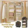 1 шт. Подвесная сумка для хранения одежды, прослойка, ящик, моющийся держатель для вешалок, подвесной органайзер для шкафа Guardarropa