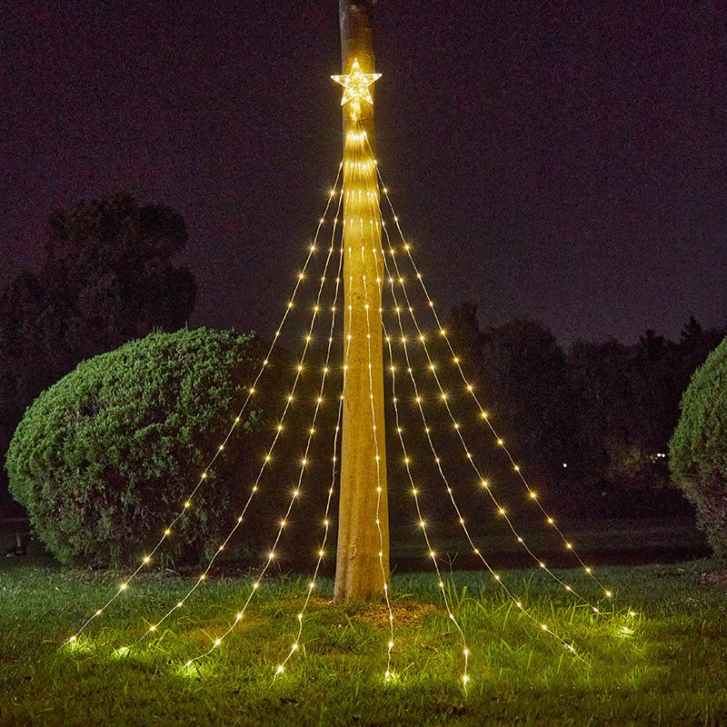 USB remote control star waterfall lamp shops and shopping malls wedding waterproof decorative lights festive atmosphere lamp