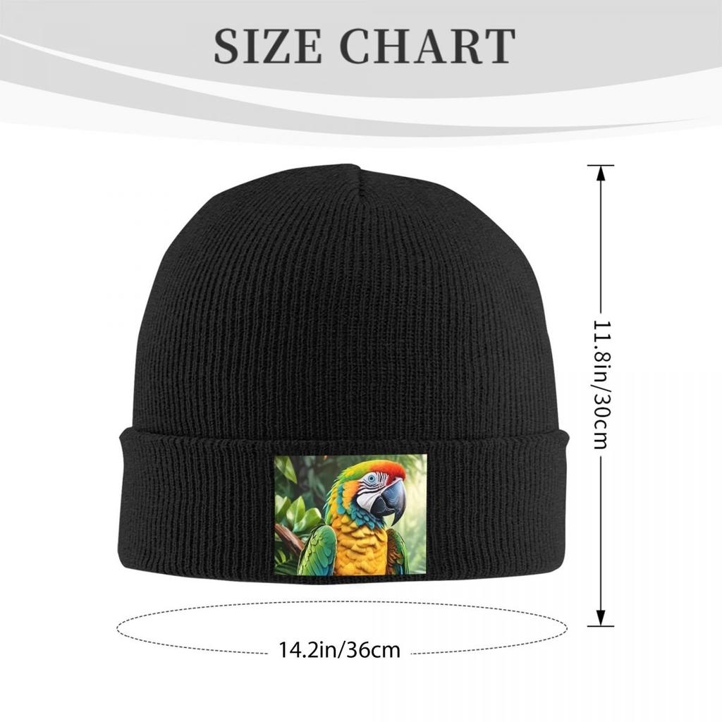 Cute Macaw Parrots Warm Knitted Cap Winter Knit Bonnet Hat Skullies Beanies Hip Hop Caps for Unisex