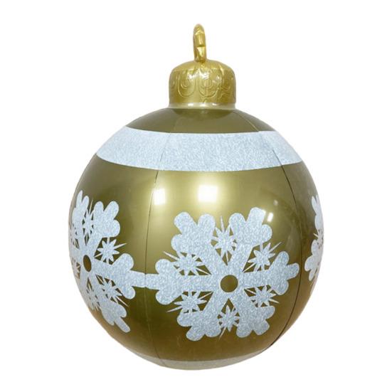 Рождественский надувной мяч Yousheng диаметром 60 см, водонепроницаемый рождественский мяч, устойчивый к разрывам, многоразовый, гигантский надувной мяч для праздничного декора двора, газона, крыльца