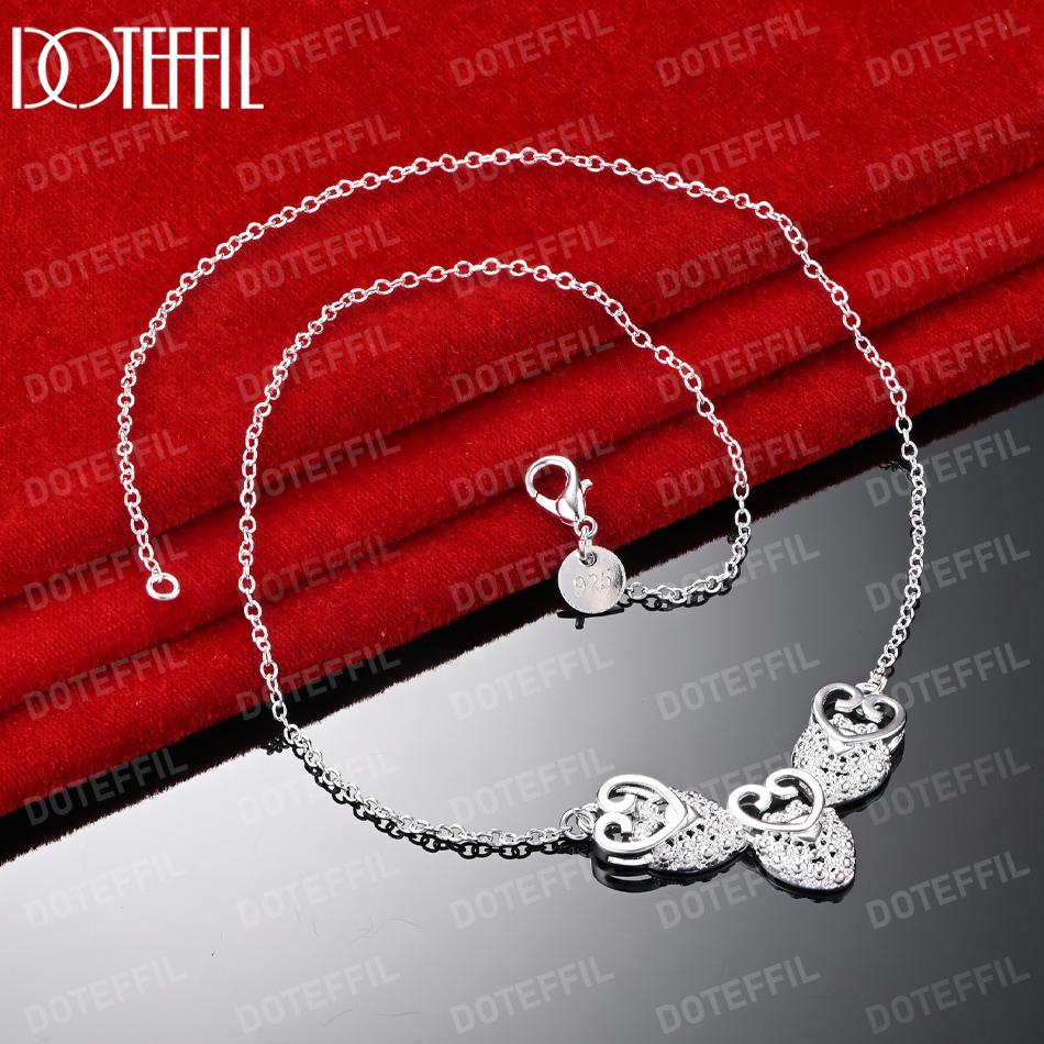 Ожерелье с тремя кулонами из стерлингового серебра 925 пробы, модные свадебные украшения