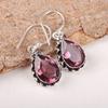 Natural Rhodolite Gemstone 925 Sterling Silver Jewelry Drop/Dangle Earrings1.41" EE-97-14