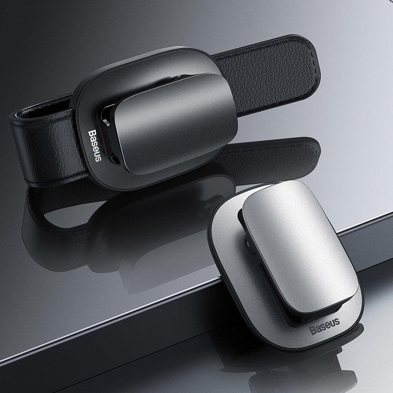 Baseus Silver Car Visor Glasses Holder Clip (ACYJN-B0S)