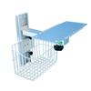 Aluminum Alloy Straight Arm Wall Mount, Device Monitor Stand with Storage Basket, Wall Mount for Monitor