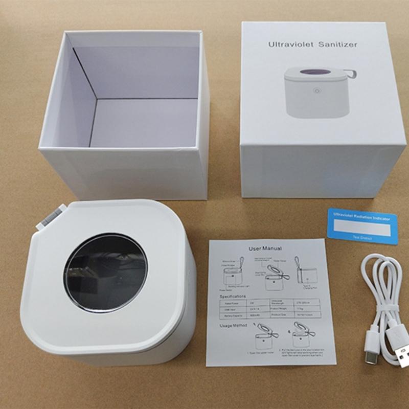 Portable Pacifier Sterilizer Case UVC Light Cleaning Box Convenient USB C Rechargeable for Denture Straw Nipple