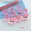 10pcs 3D Peach Flat Resin Charms Pendant Transparent Fruit Pendants  Jewelry Making Accessories