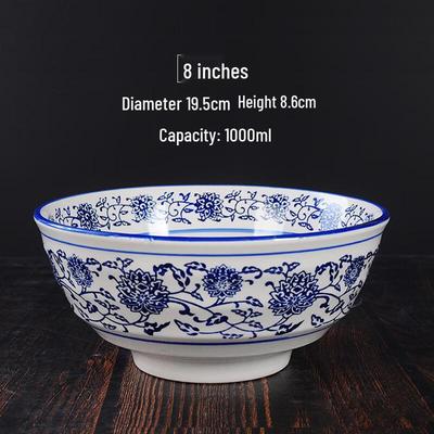 Керамические миски для лапши Ru Han сине-белые