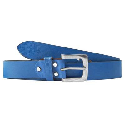 Ceinture - LEONARDO VERRELLI - L 100 Cm - Cuir Véritable - Bleu - Largeur 3,8 Cm