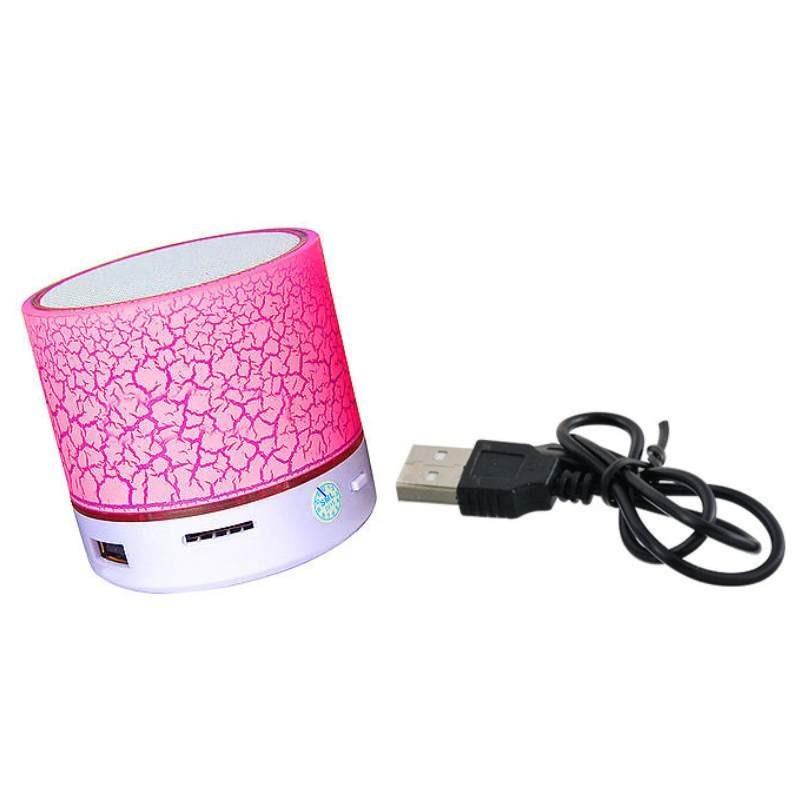 Portable Mini Cracked Bluetooth Speaker With Led Light Wireless Speaker Gift Car Home Outdoor