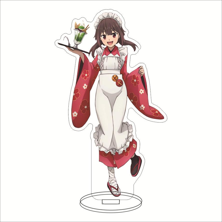 Аниме, чтобы предложить фейерверк для лучшего мира, стенд, мультяшная акриловая фигурка, стоящая модель, тарелка, настольные коллекции для косплея